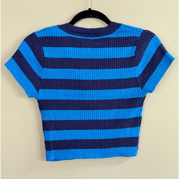 Anthropologie Striped Crop Top - Picture 4 of 7